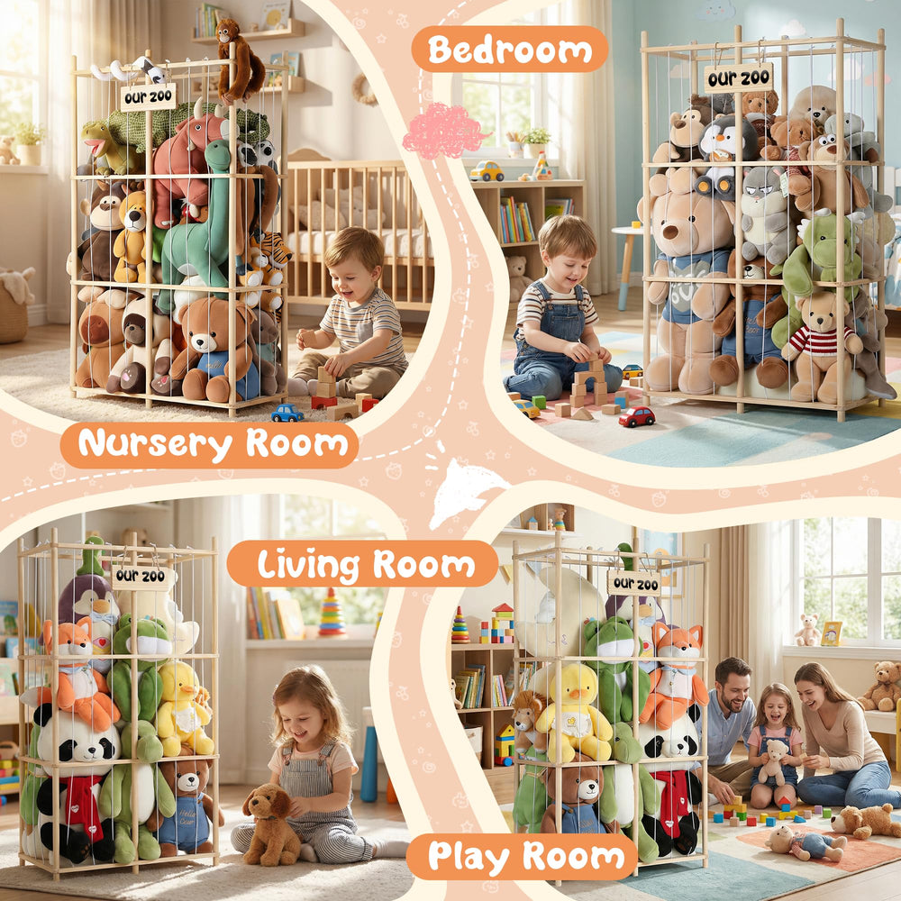 LAMU pine wood finish adds natural warmth in nursery spaces.