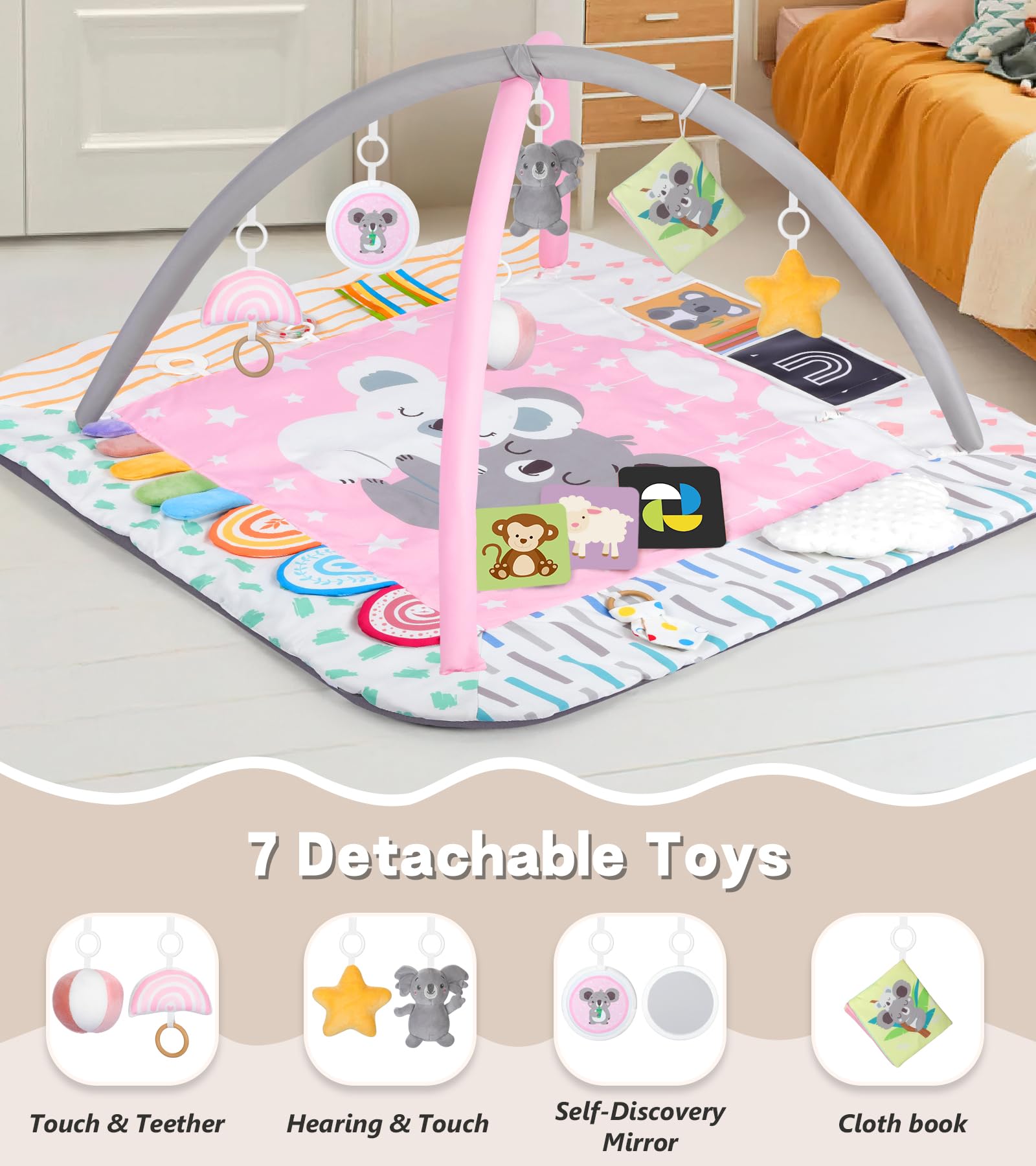 Lanabuna educational cards pair with toys to spark milestone-friendly activities.