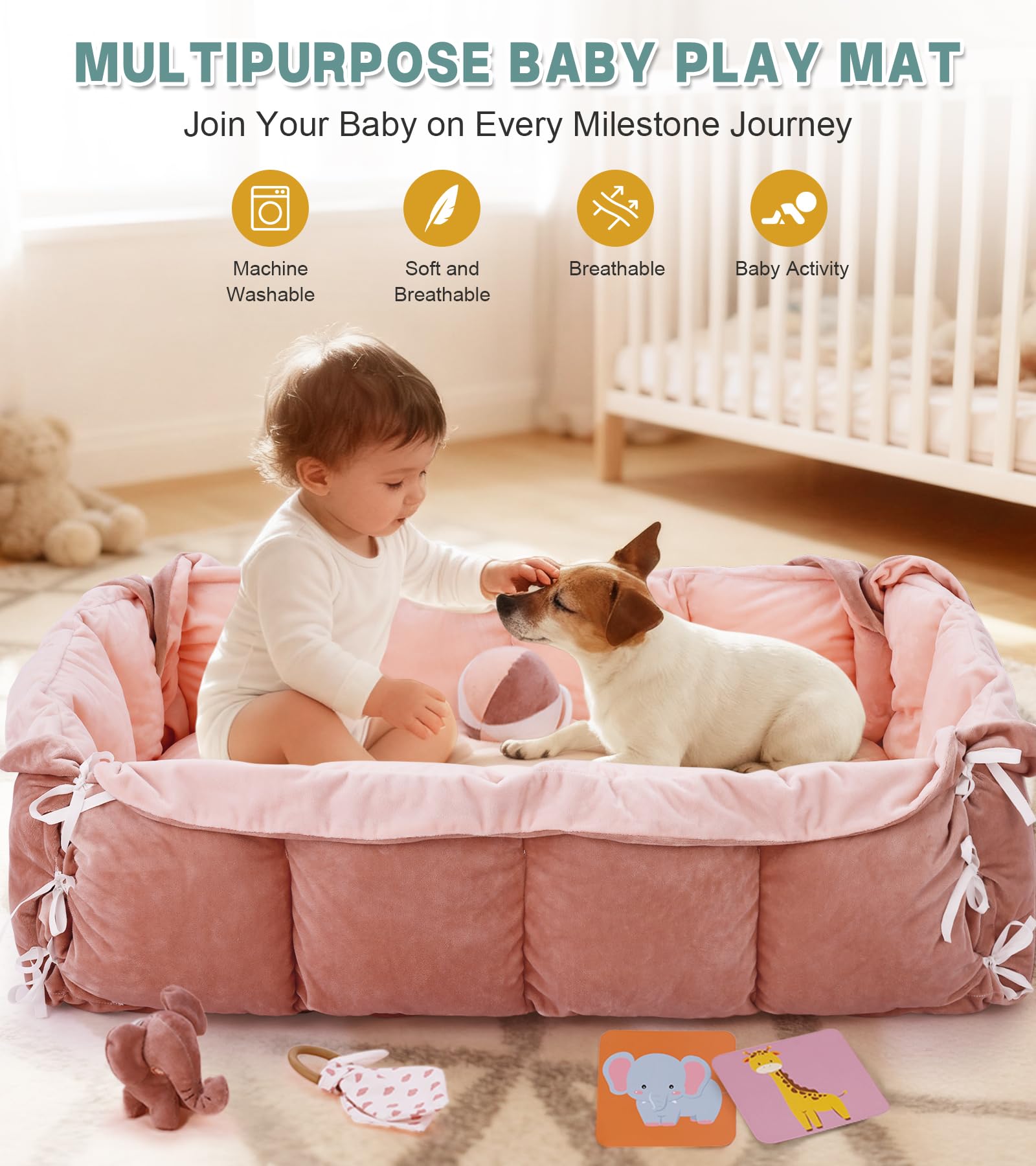 Lanabuna foldable gym mat stores compactly after playtime
