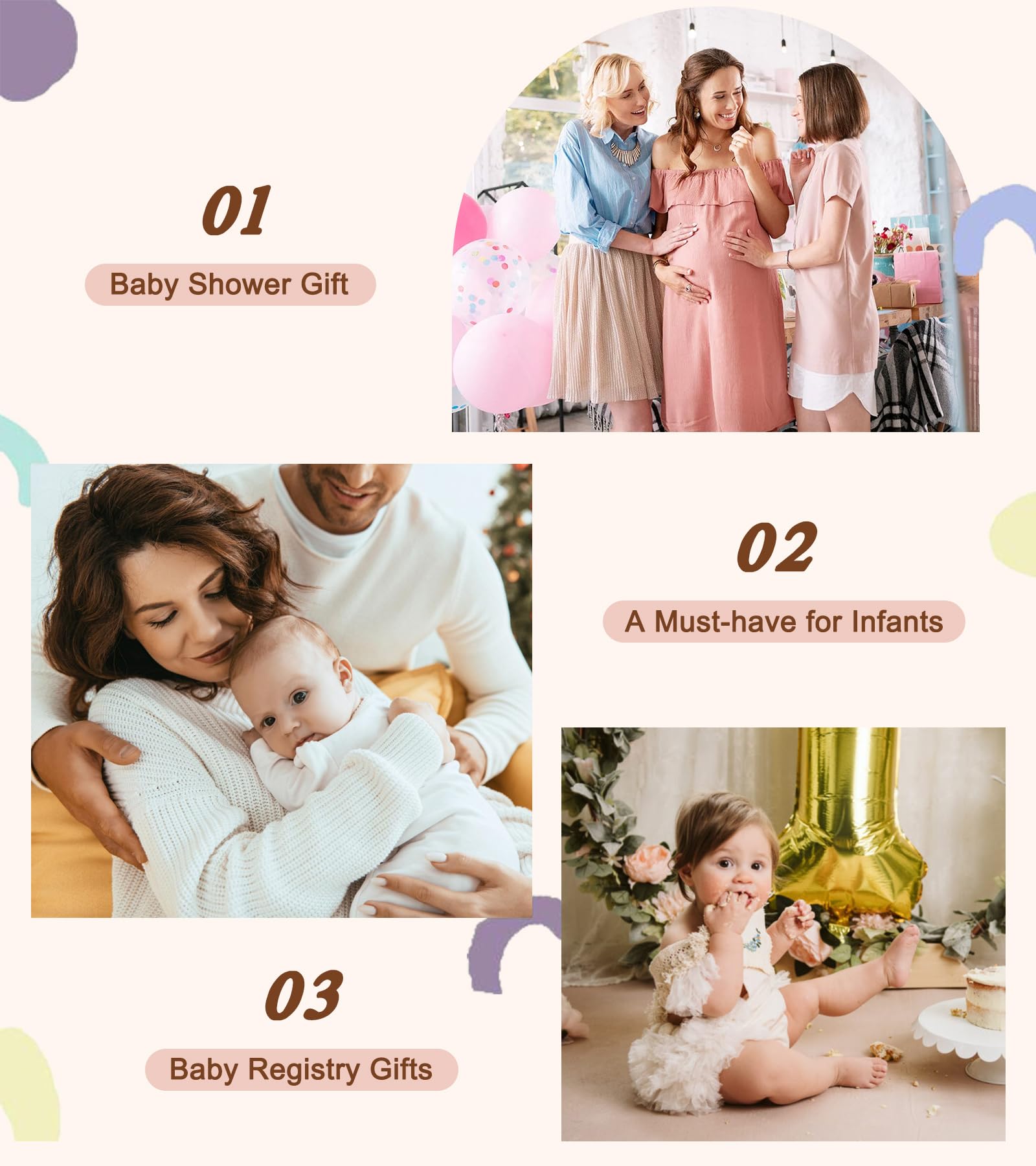 Lanabuna gift-ready packaging makes a thoughtful baby shower present.