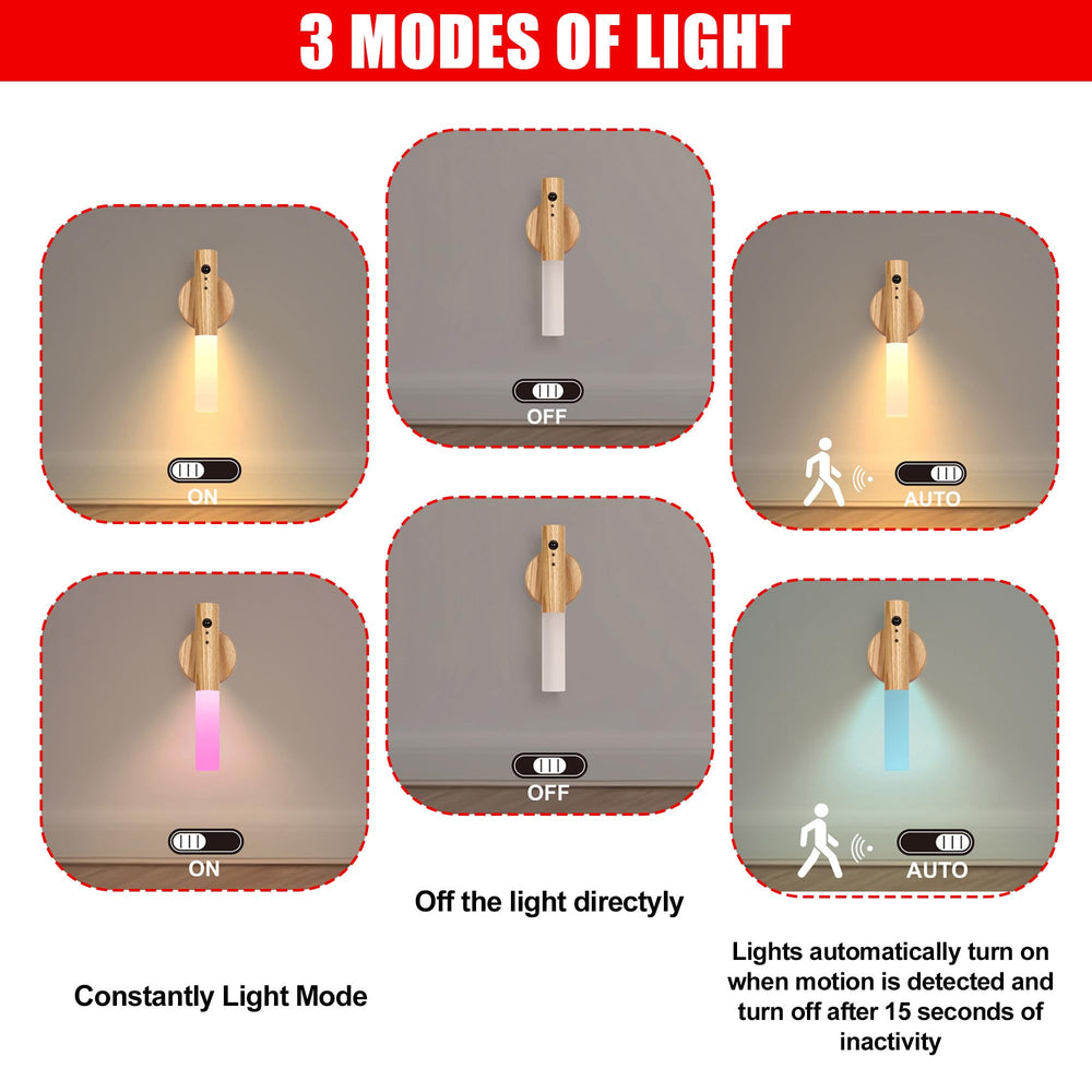 LANDGOO motion sensor activates softly at night, guiding you without waking baby.