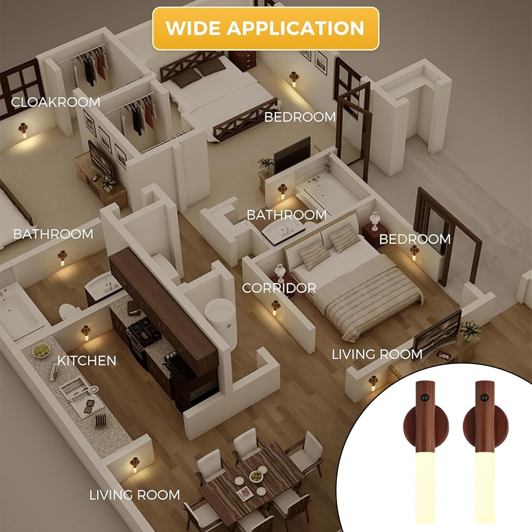 LANDGOO nursery light featuring motion sensor for easy late night navigation.