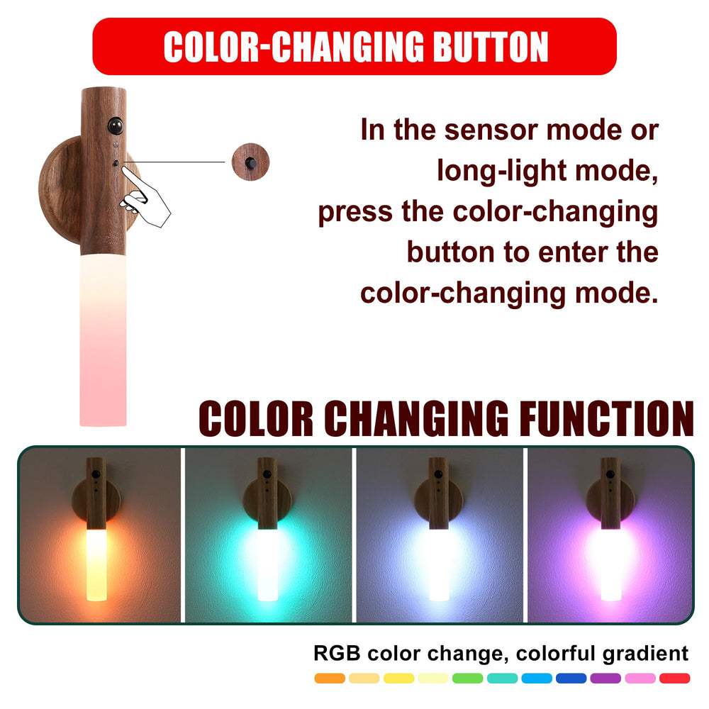 LANDGOO night light displays RGB colors for calming ambiance