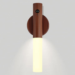 LANDGOO wooden nursery night light with magnetic mount for easy bedside use.