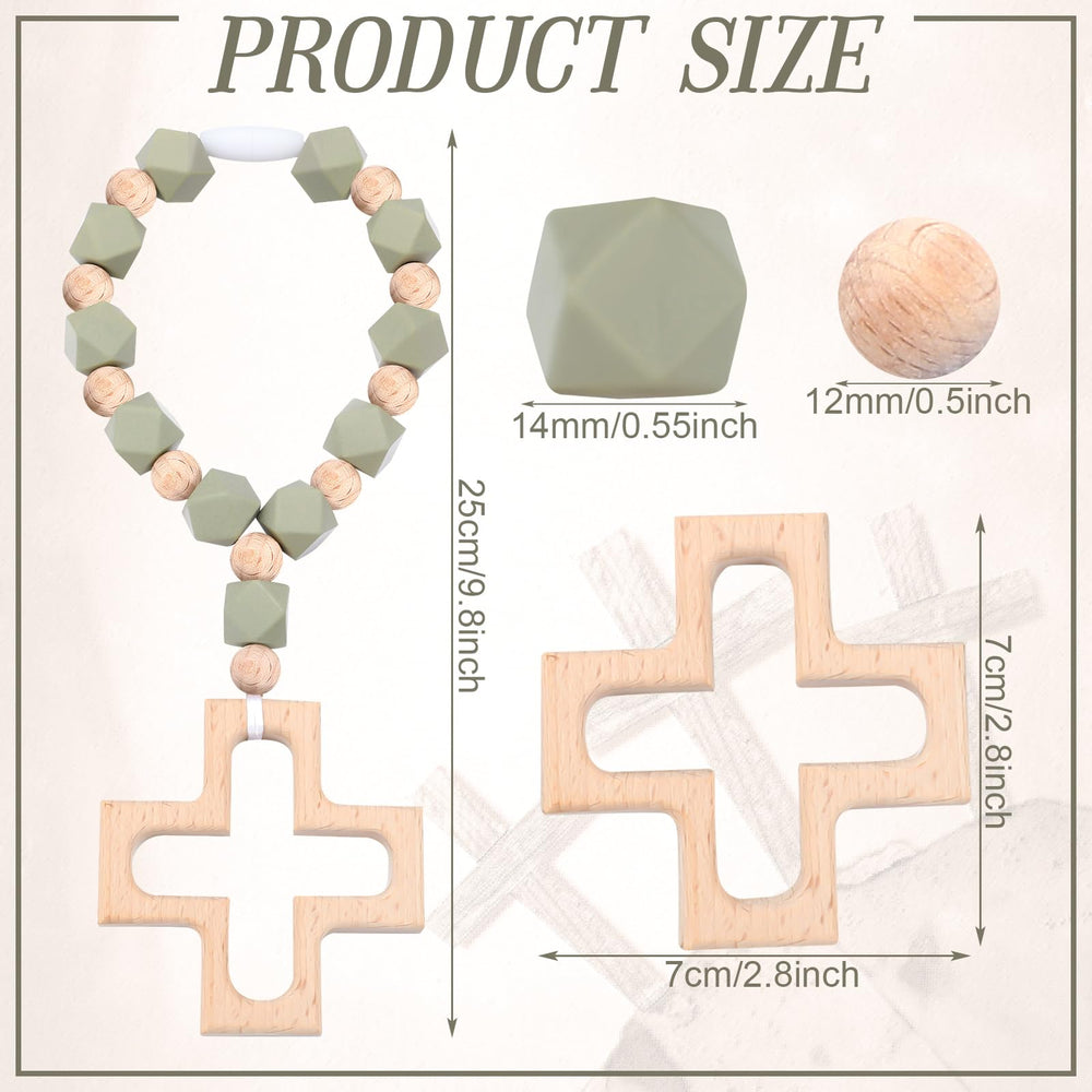 Landical handcrafted silicone and wood beads with a smooth, durable texture.