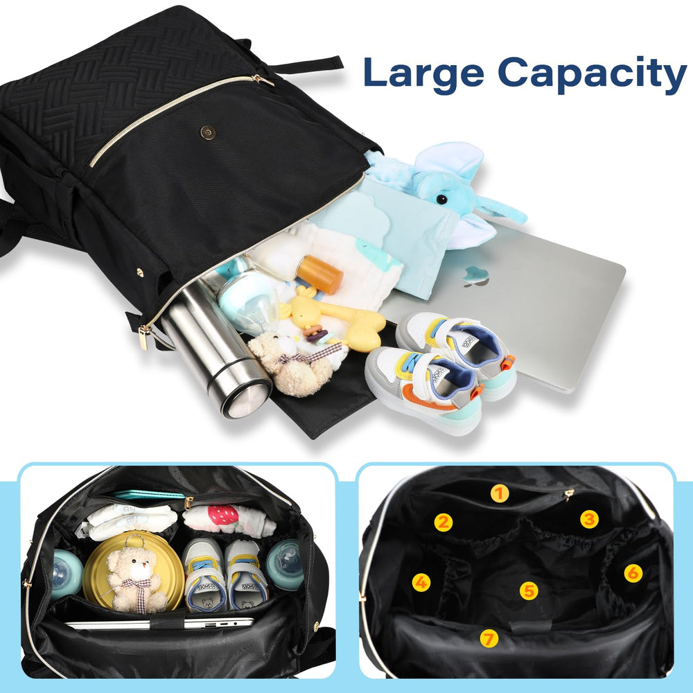 LANDICI changing pad included, soft and foldable for on-the-go diaper changes.