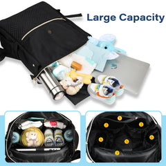 LANDICI changing pad included, soft and foldable for on-the-go diaper changes.