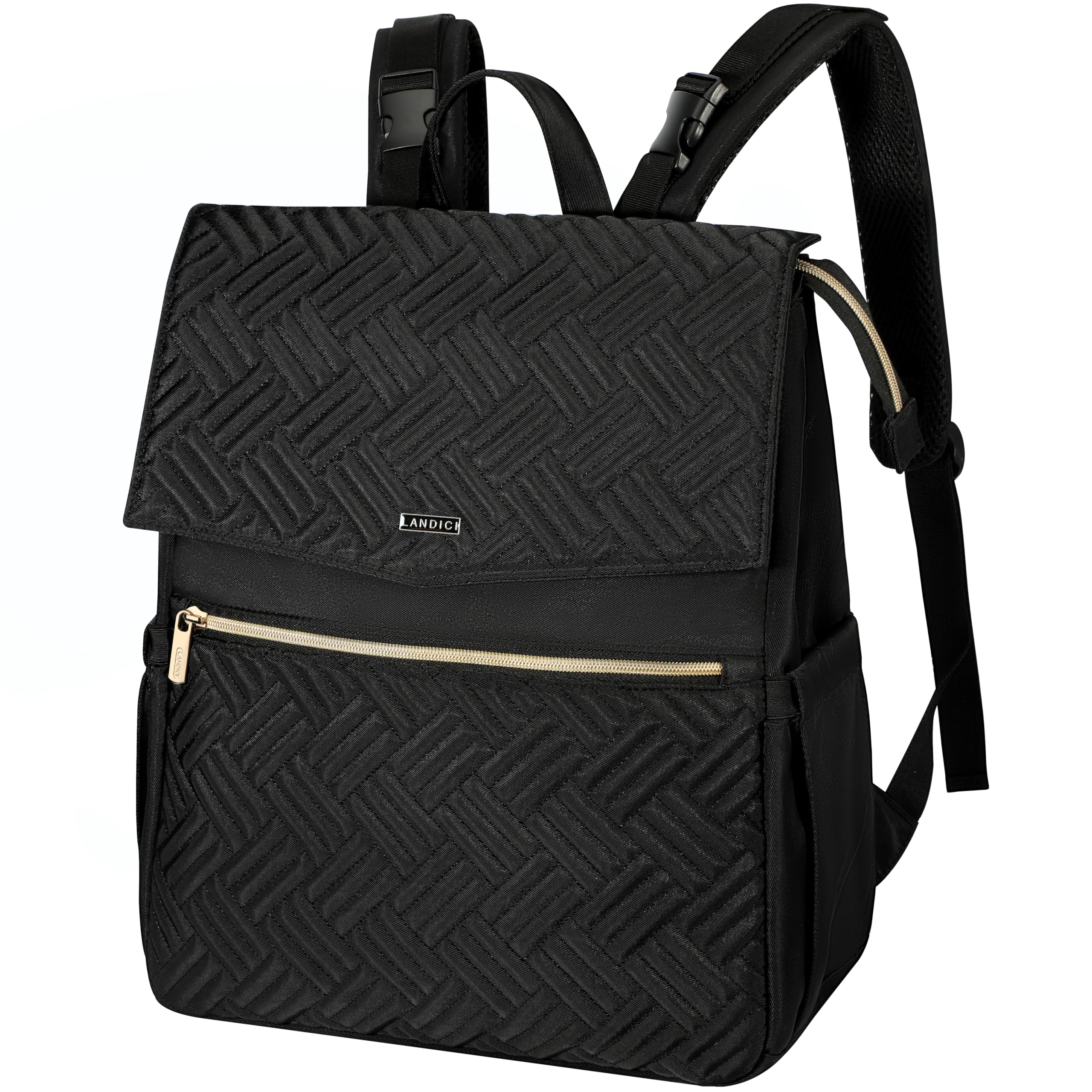 LANDICI diaper bag exterior highlighting durable, waterproof fabric for everyday travel.