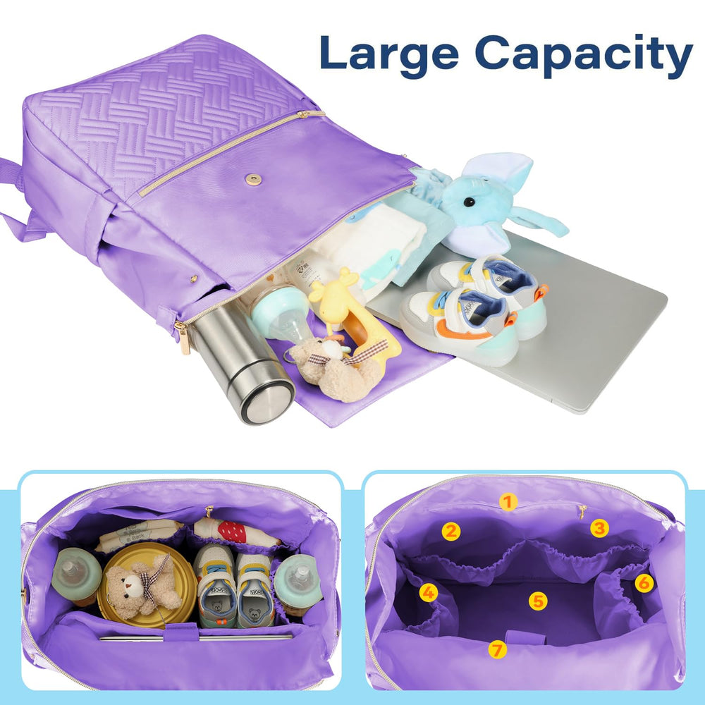 LANDICI laptop compartment fits a 15.6-inch device for parents.