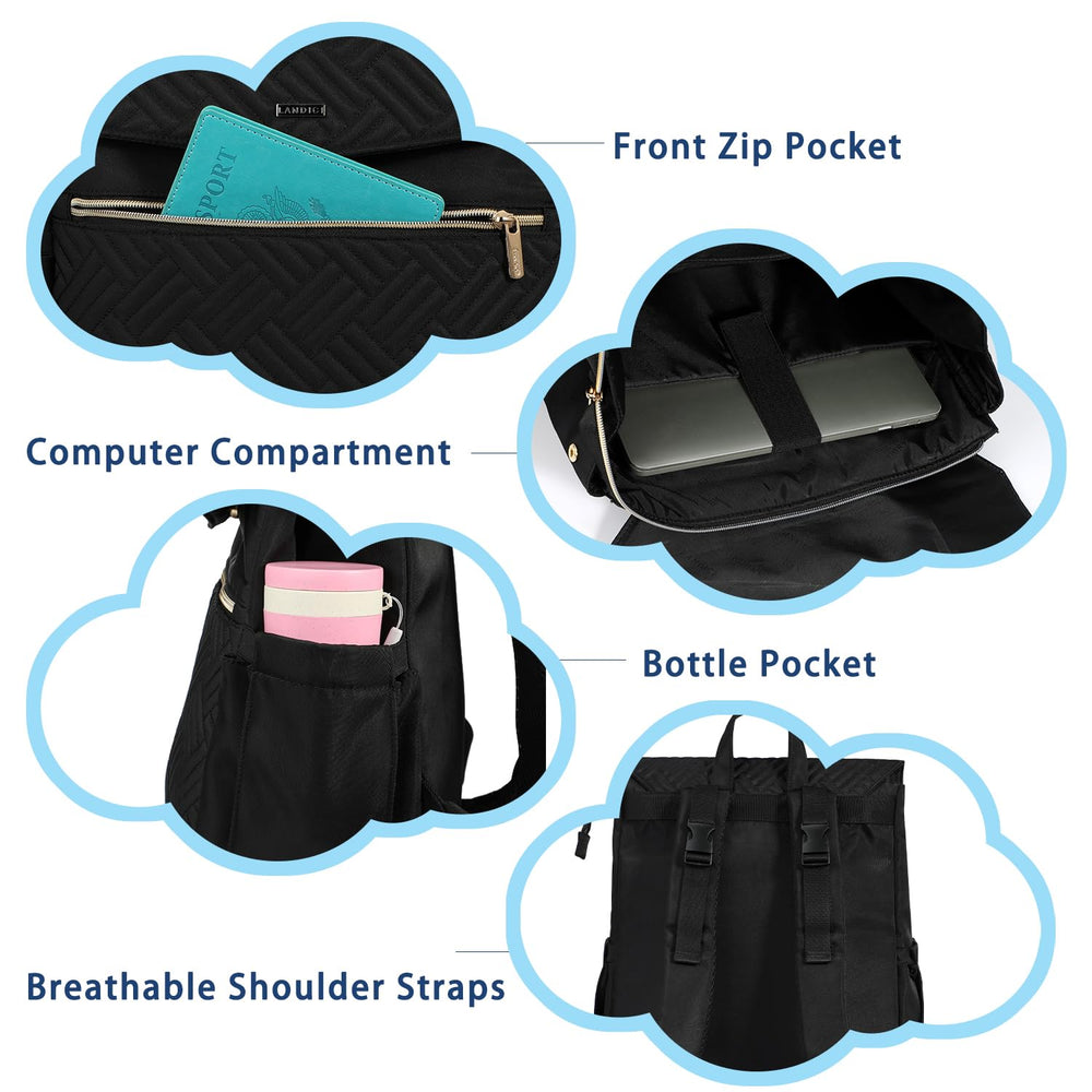 LANDICI stroller buckles attach to a stroller for hands-free outings.