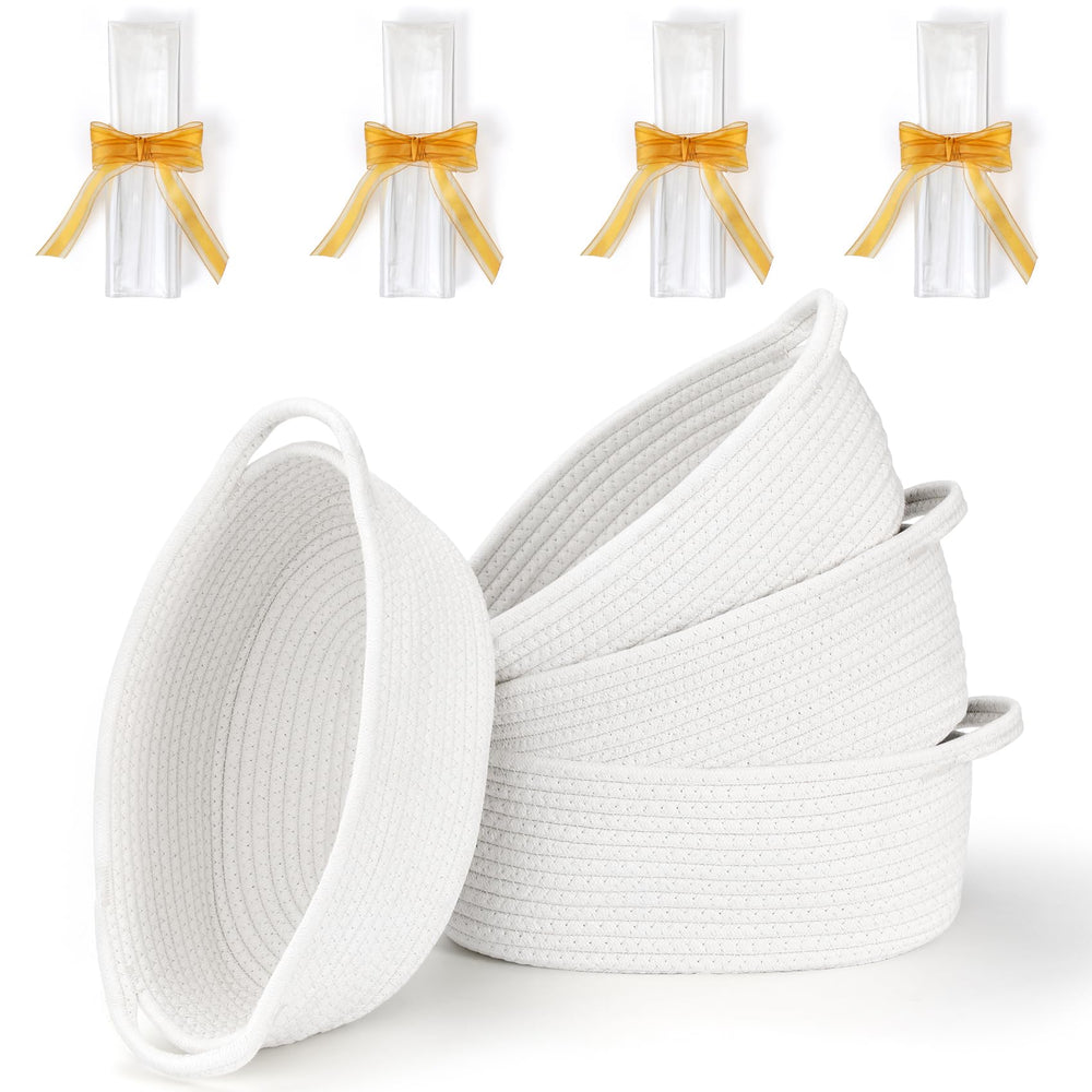 LANDNEOO small woven basket with handles for toy storage and nursery decor.