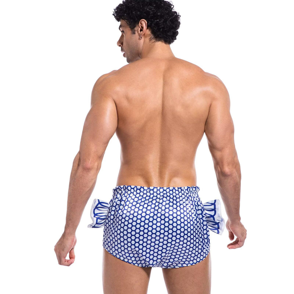 Landofgenie adult diaper cover Navy Candy, elastic waist detail for snug, easy wear