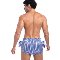 Landofgenie adult diaper cover Navy Candy, elastic waist detail for snug, easy wear