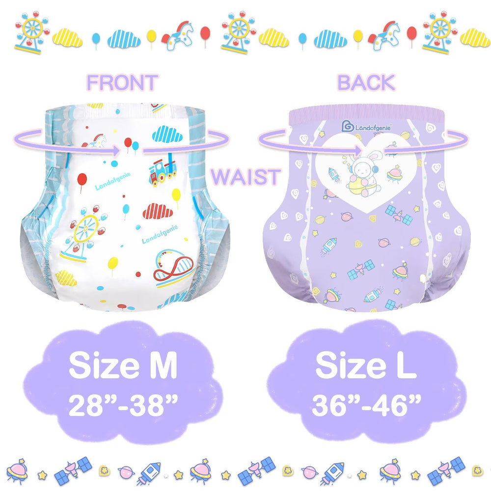 Landofgenie abstract pattern diaper with tabs keeps you confident.