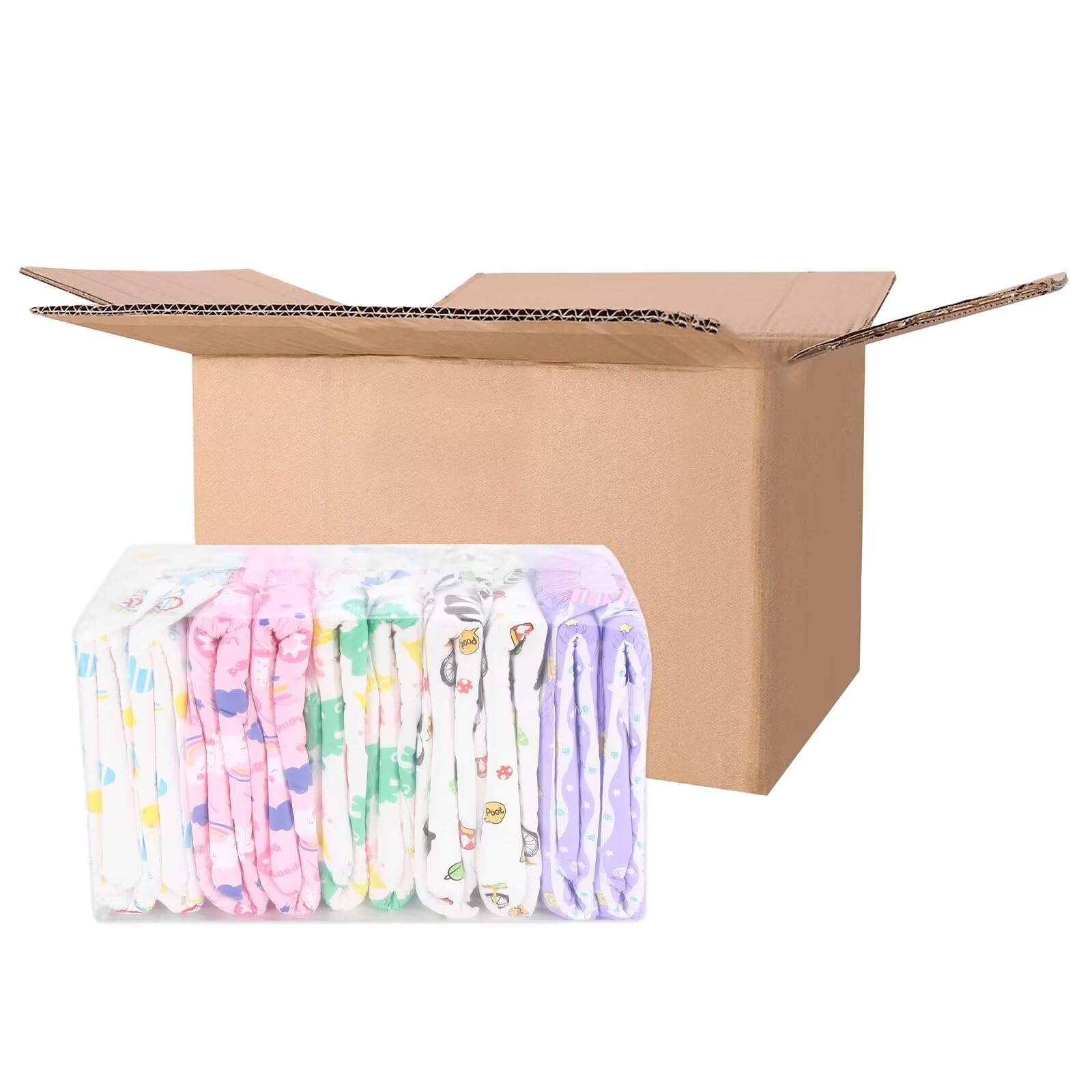 Landofgenie leaf-pattern diaper with tabs supports mobility and dryness.