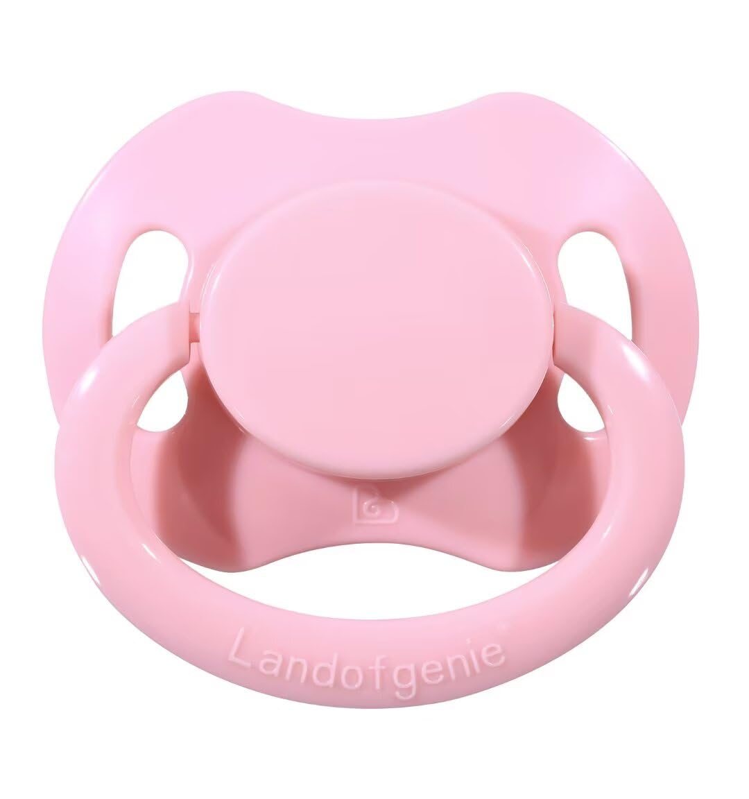 Landofgenie bone-shaped pink adult pacifier for comfortable use.