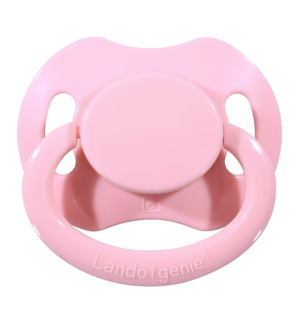 Landofgenie bone-shaped pink adult pacifier for comfortable use.