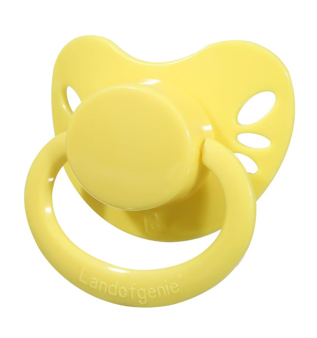 Landofgenie adult-size teat pacifier for soothing relaxation.
