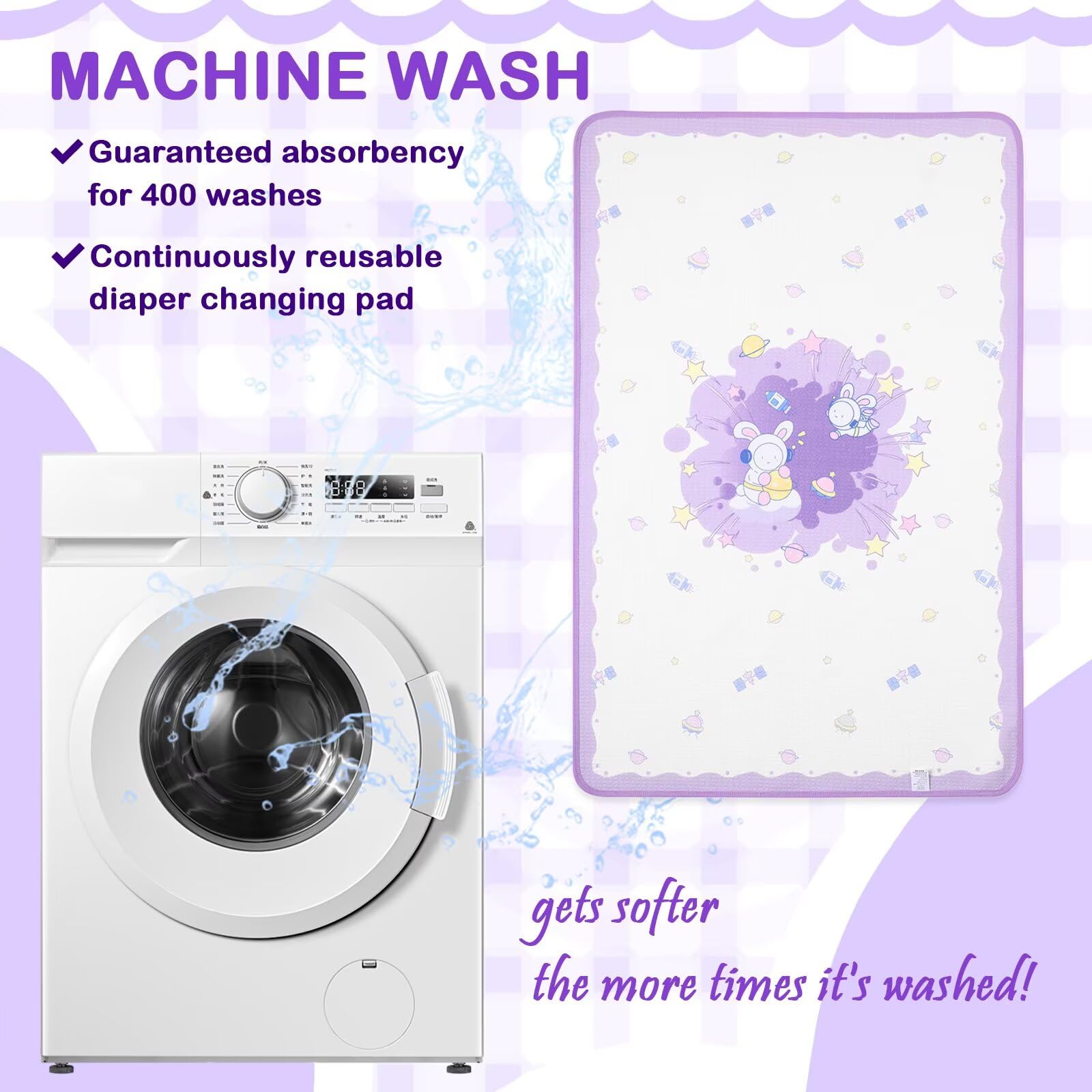 Landofgenie bed pad washable and reusable, simplifying routine care.