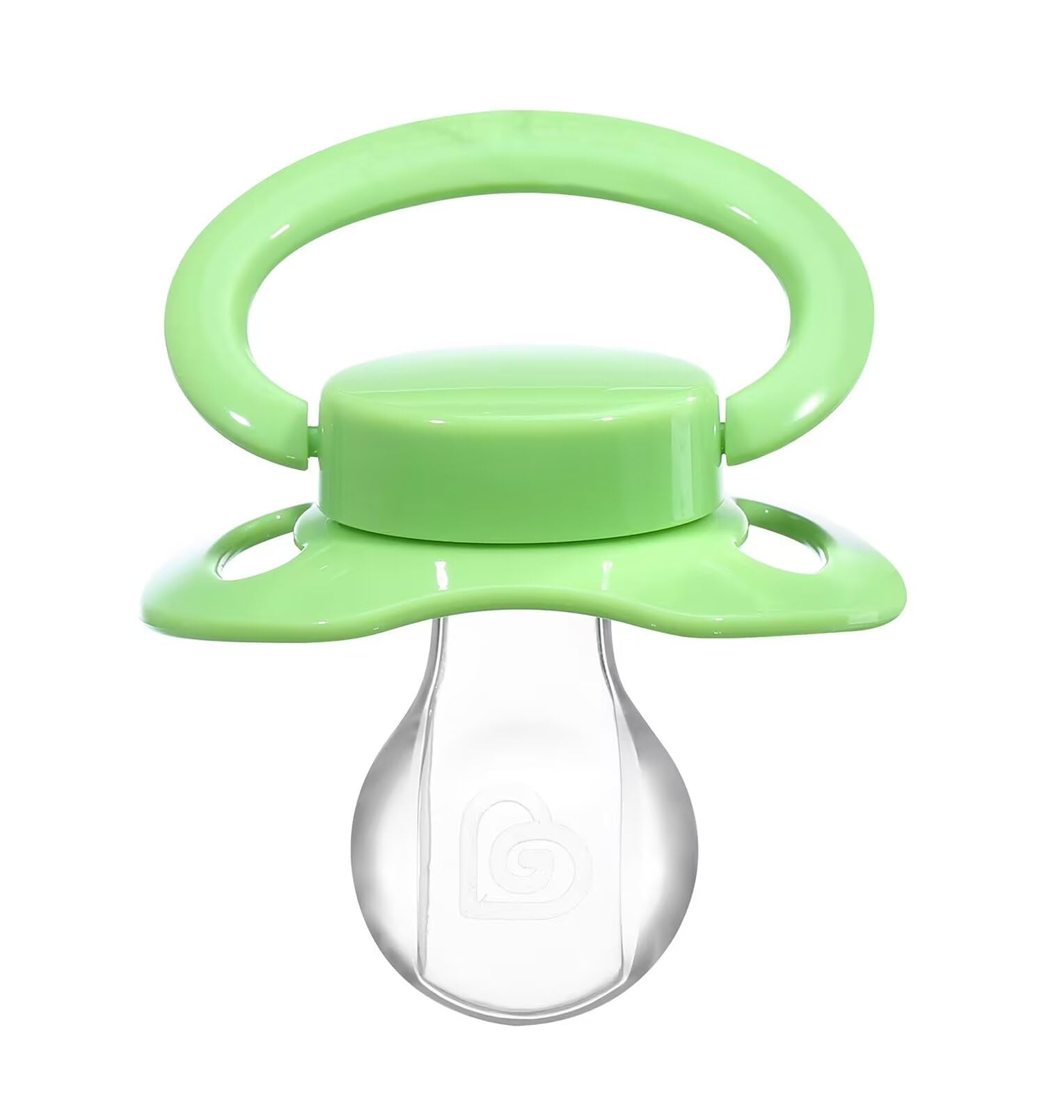 Brand logo on shield adds a distinctive touch to the Landofgenie pacifier.