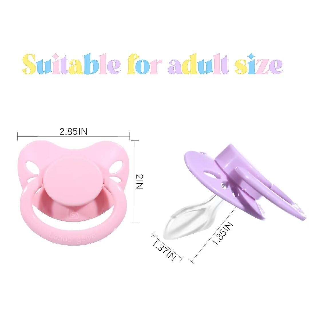 Landofgenie DIY color-matching pacifier for customizable styles.