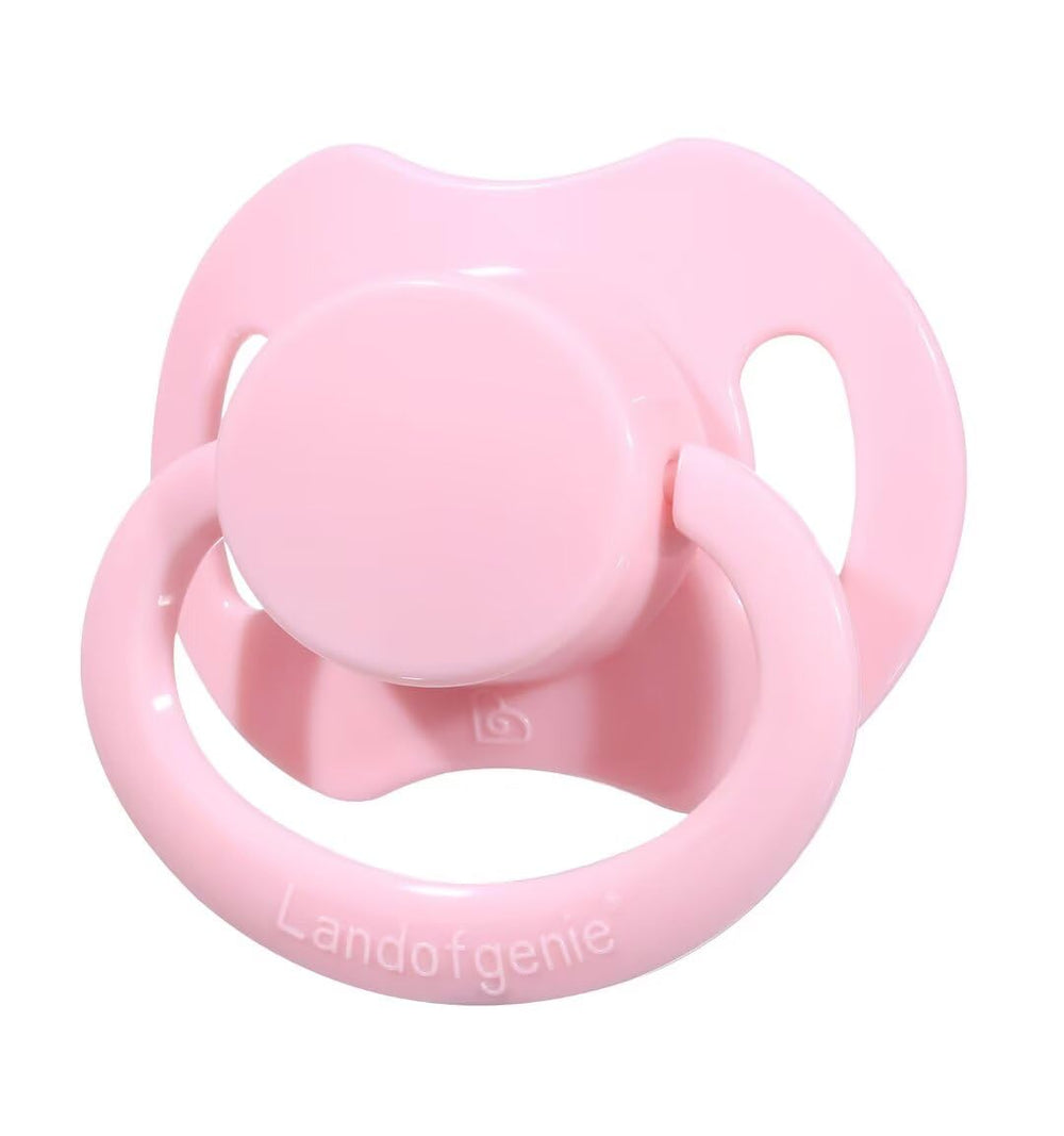 Landofgenie bone-shaped pacifier in pink, a cute self-care option.