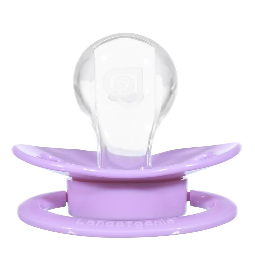 Landofgenie bone-shaped pacifier in purple, stylish everyday unwind.