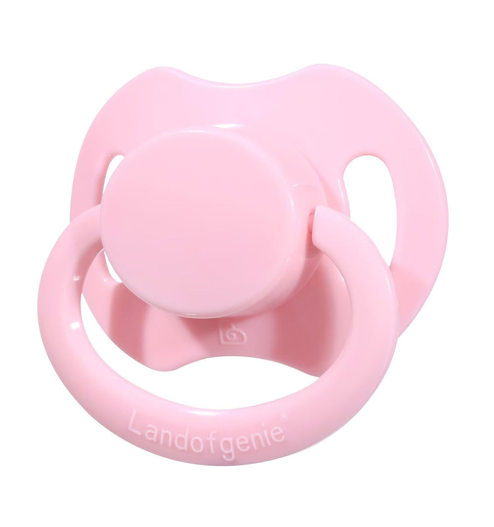 Landofgenie large shield pacifier in orange provides a relaxing option for nocturnal use.