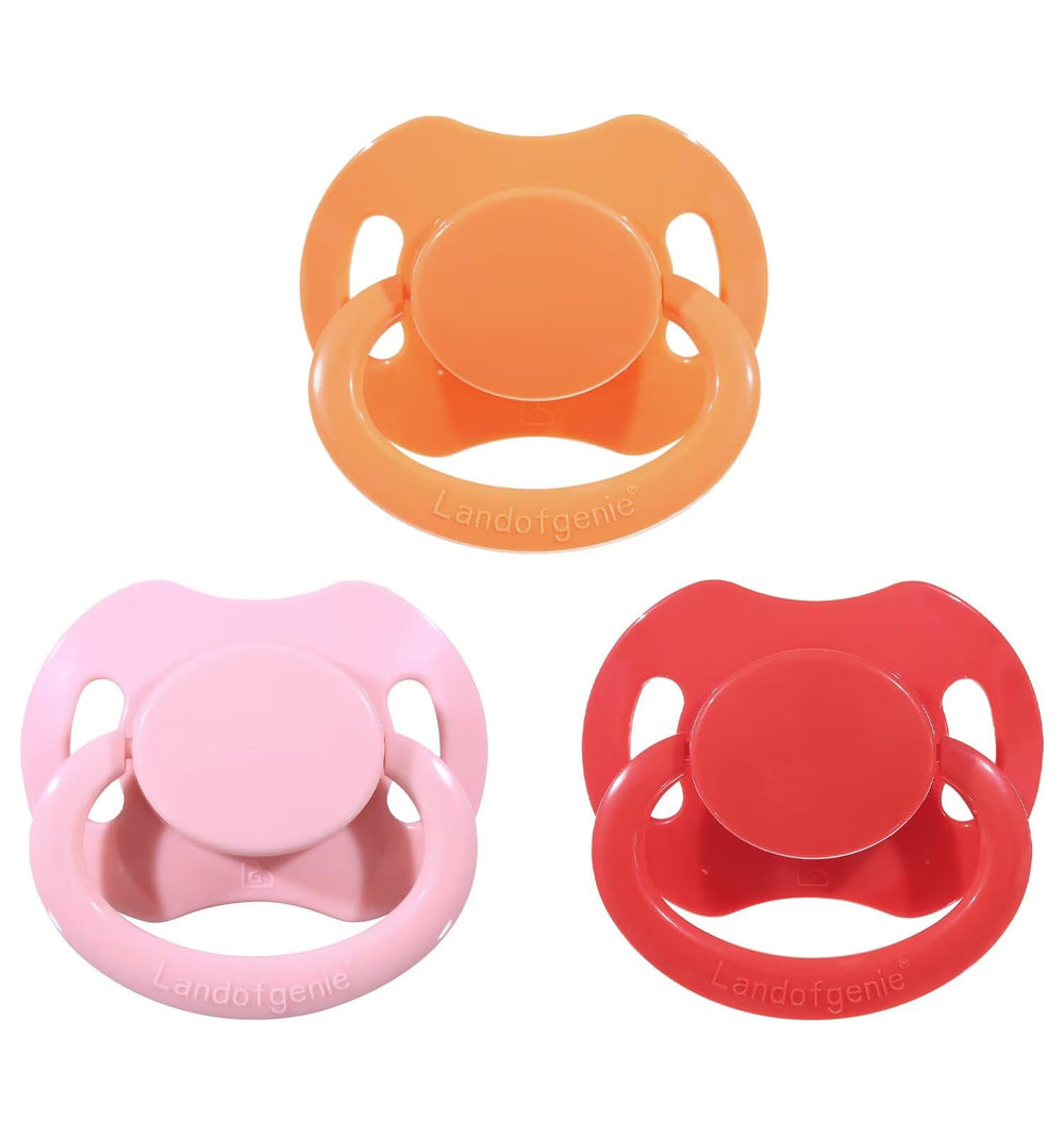Landofgenie large shield pacifier in red offers a comfortable adult fit for calm moments.