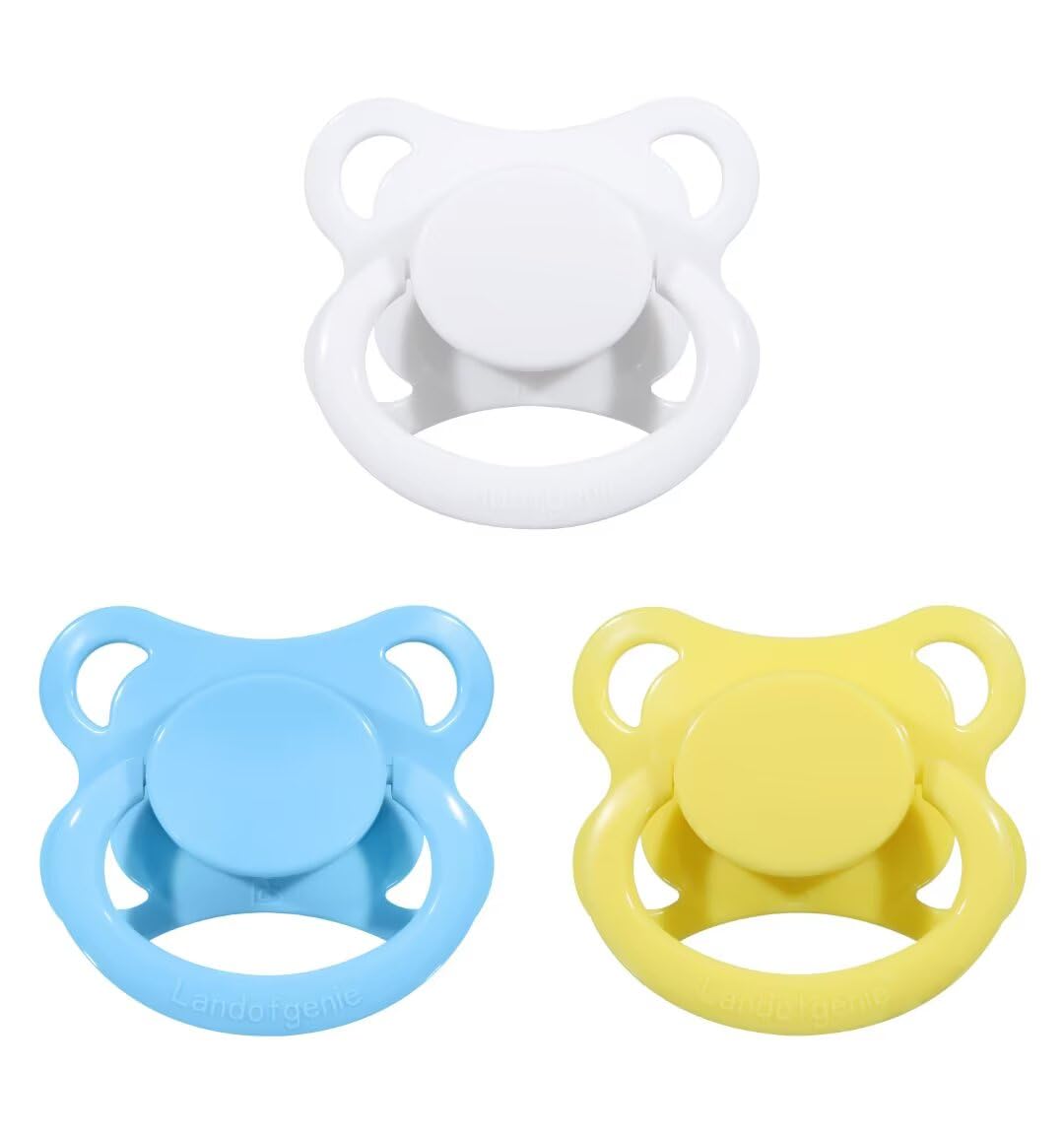 Landofgenie large shield pacifier white, ideal for adult soothing and calm focus