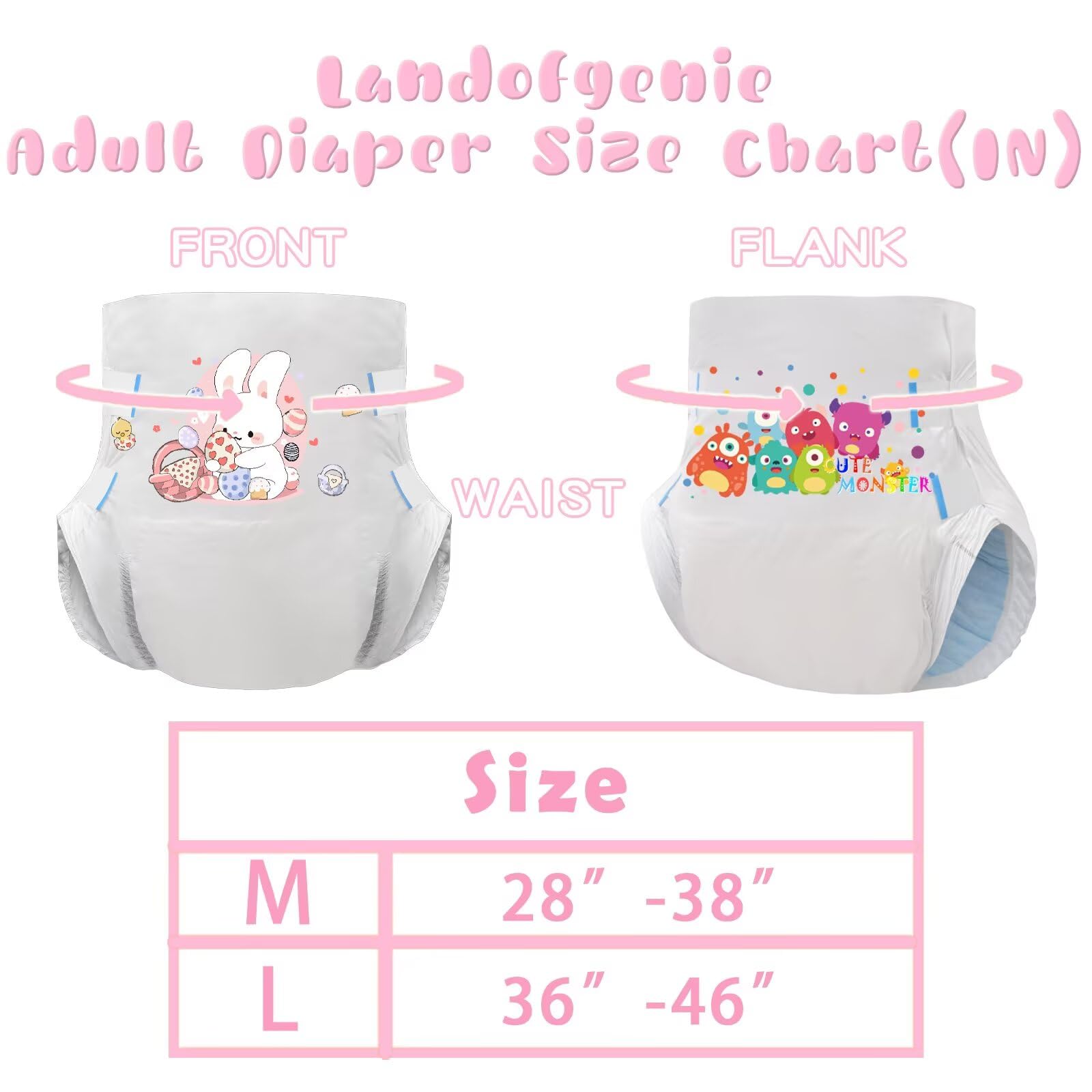 Landofgenie overnight diaper core absorbs large volumes for long-lasting dryness.