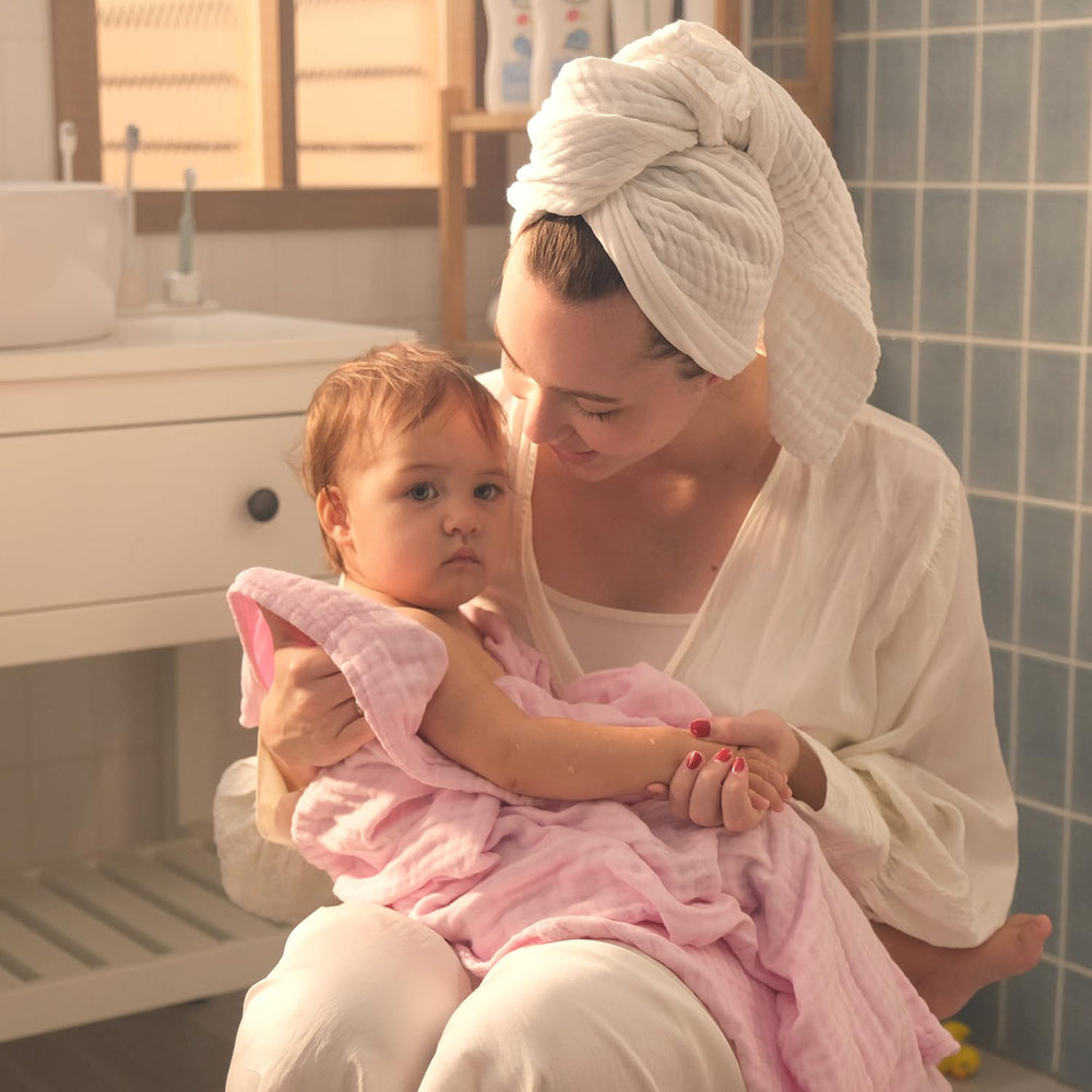 L'Ange towel grows with your baby through their first year