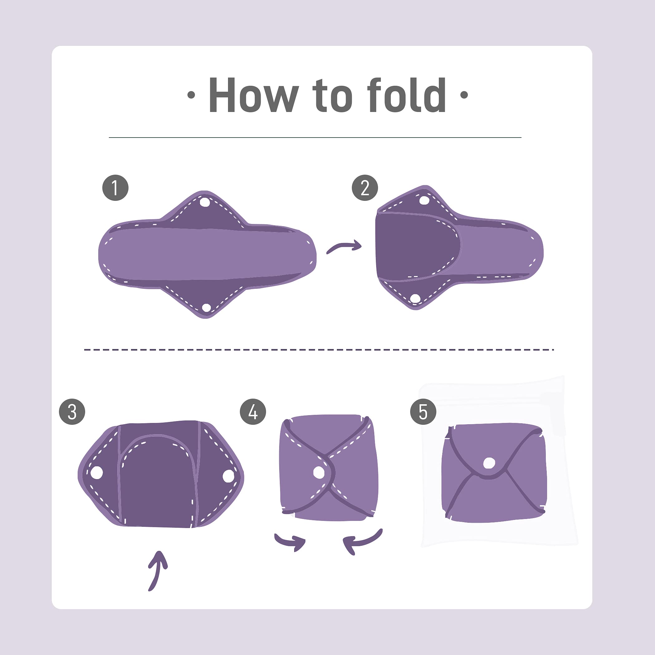 Langsprit cloth pad washable design for easy care and drying.