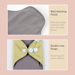 Langsprit pad wings with snaps close securely to prevent movement during workouts.
