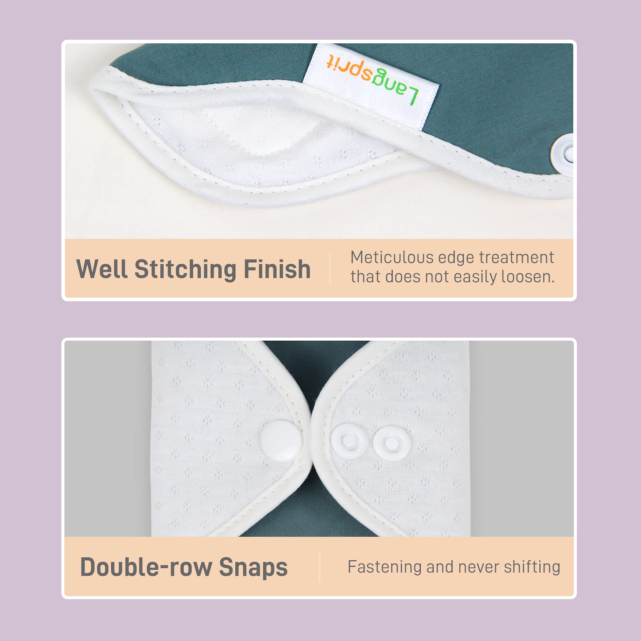 Langsprit extra-large pad offers overnight protection and extended wear.