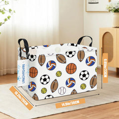 LANGYASHAN canvas fabric toy-bin shows a rigid shape for easy access