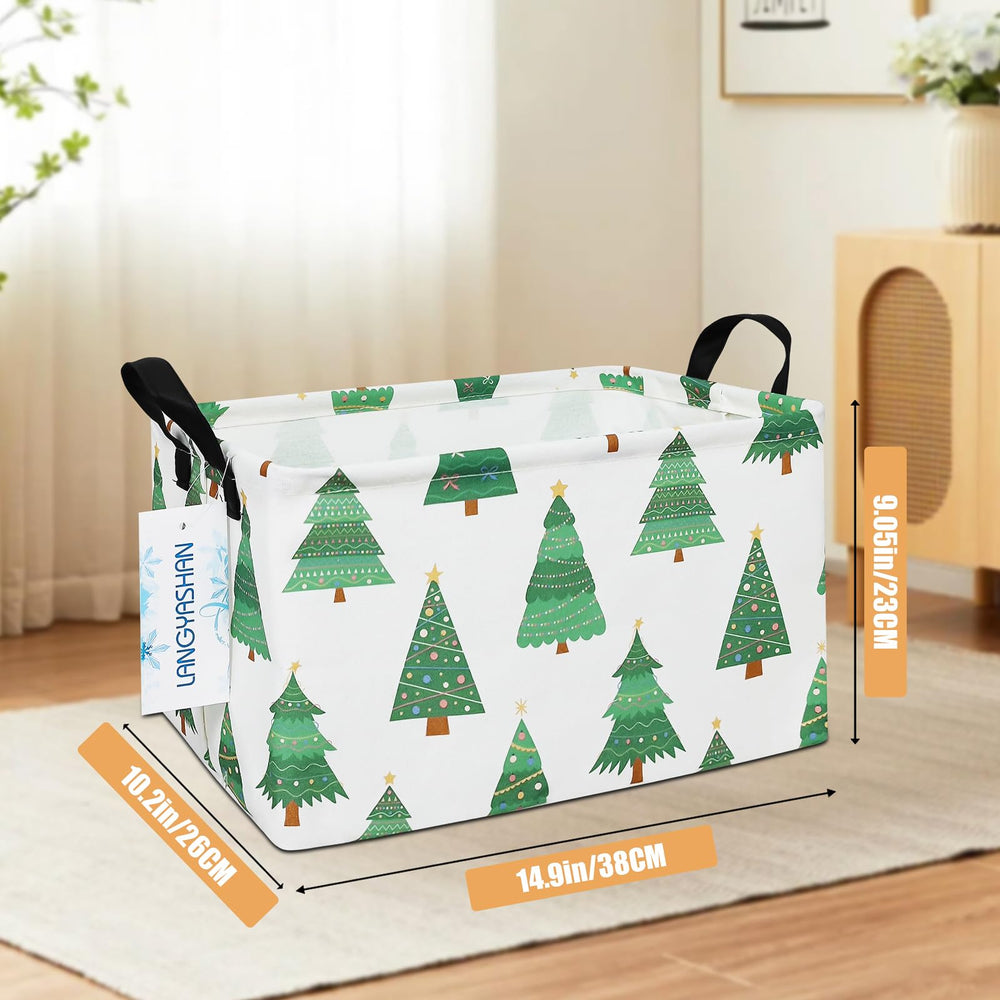 LANGYASHAN canvas storage bin for toy organization in kids' rooms.