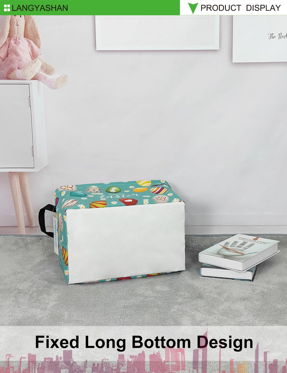 Langyashan closet organization basket tucked on shelf maximizes space
