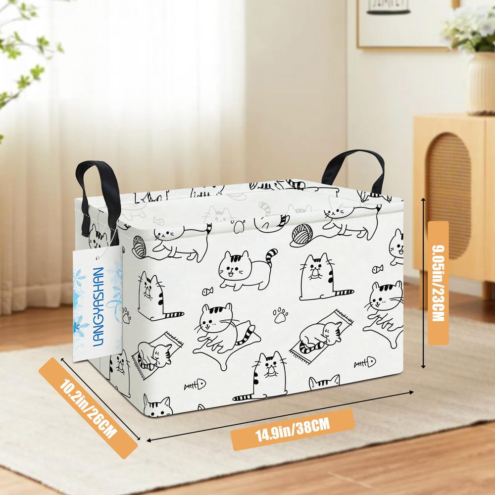 LANGYASHAN collapsible storage bin folds flat for easy storage