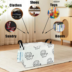 LANGYASHAN foldable storage bin folds flat for easy storage when not in use.