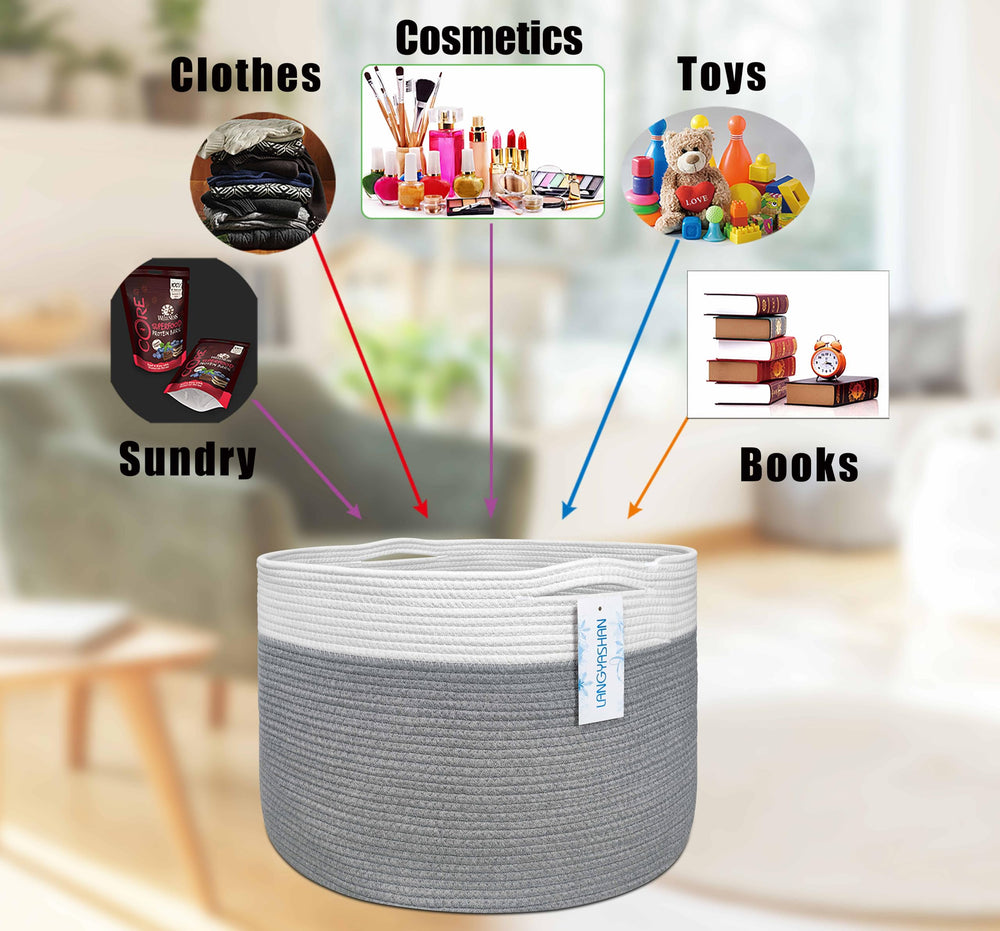 LANGYASHAN large handwoven basket enhances any living space