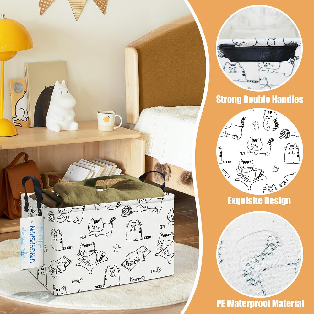 LANGYASHAN laundry basket with moisture resistant inner coating for damp spaces