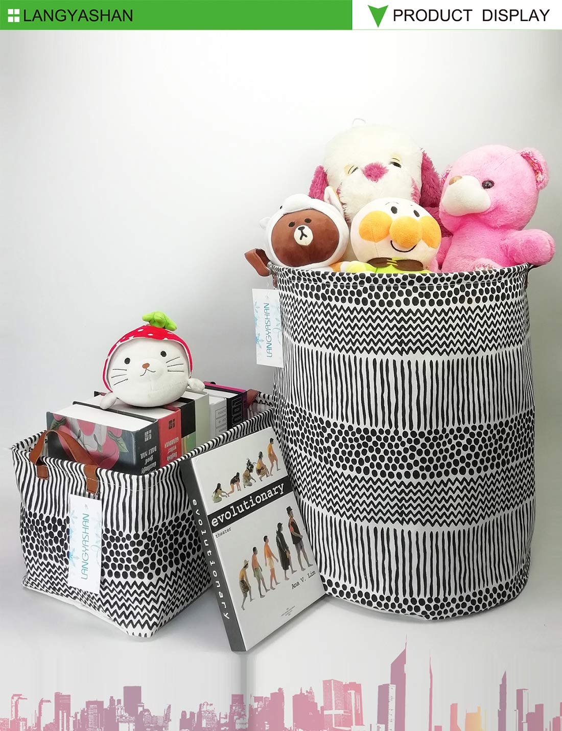 LANGYASHAN toy bin ideal for kids' rooms and nurseries