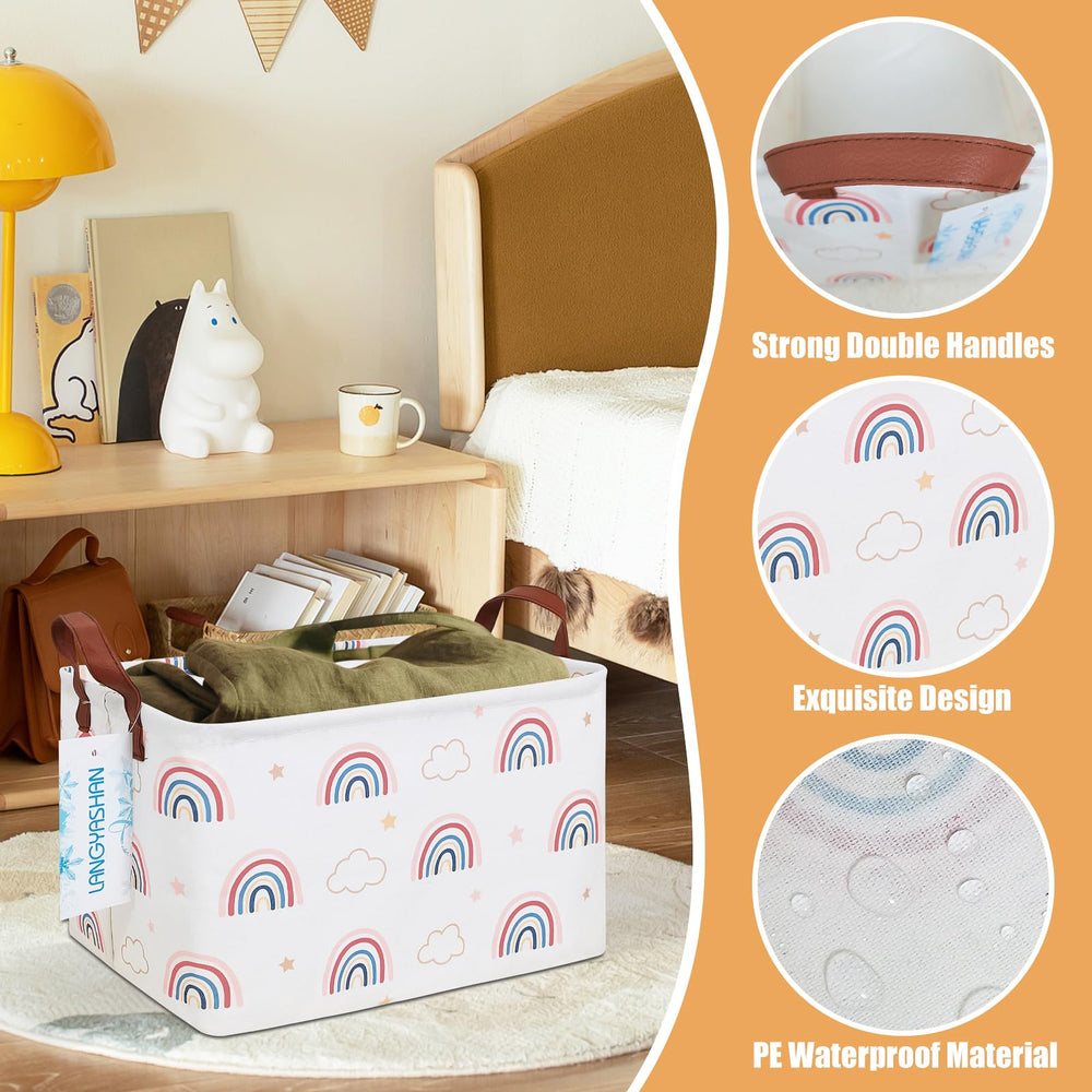 LANGYASHAN Rectangular Storage Bin keeps craft supplies neatly stored