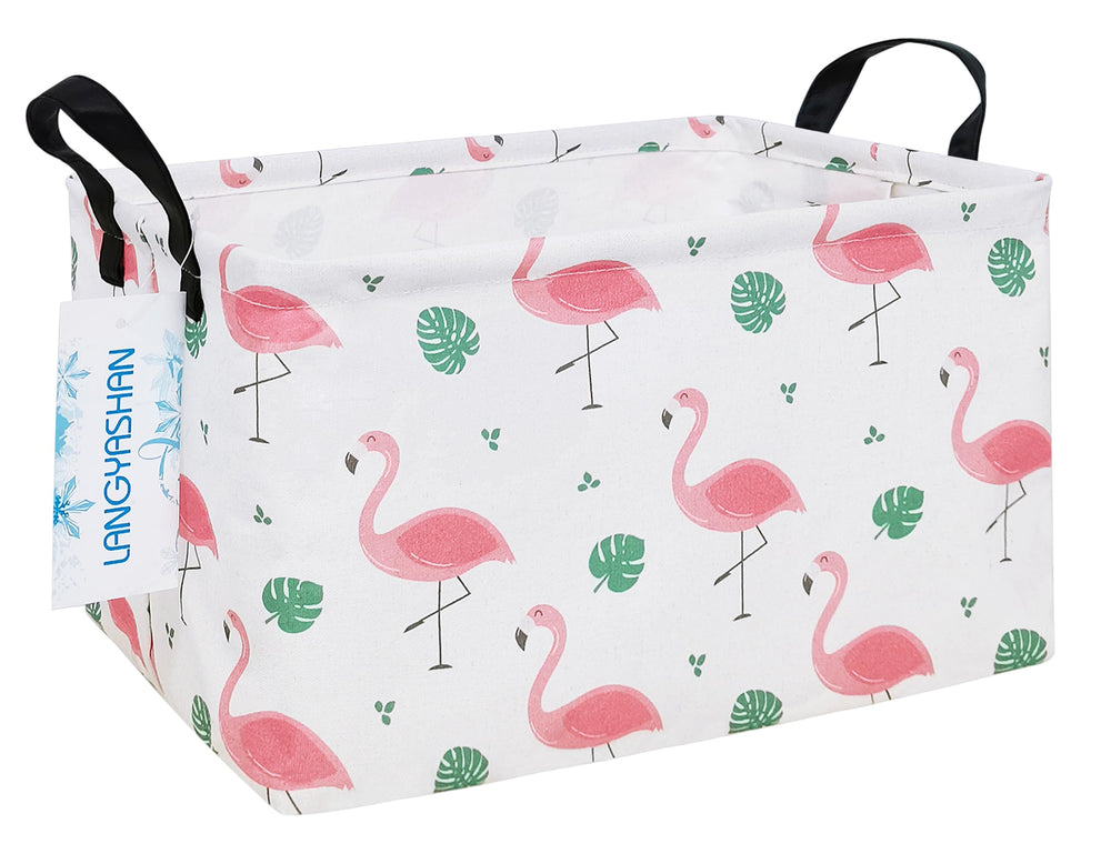 LANGYASHAN storage bin folded for compact transport and easy storage