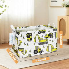 LANGYASHAN rectangular storage bin folded flat to save space when not in use.