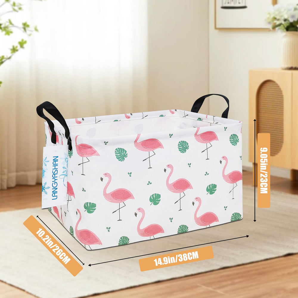 LANGYASHAN rectangular bin in kids room holding plush toys