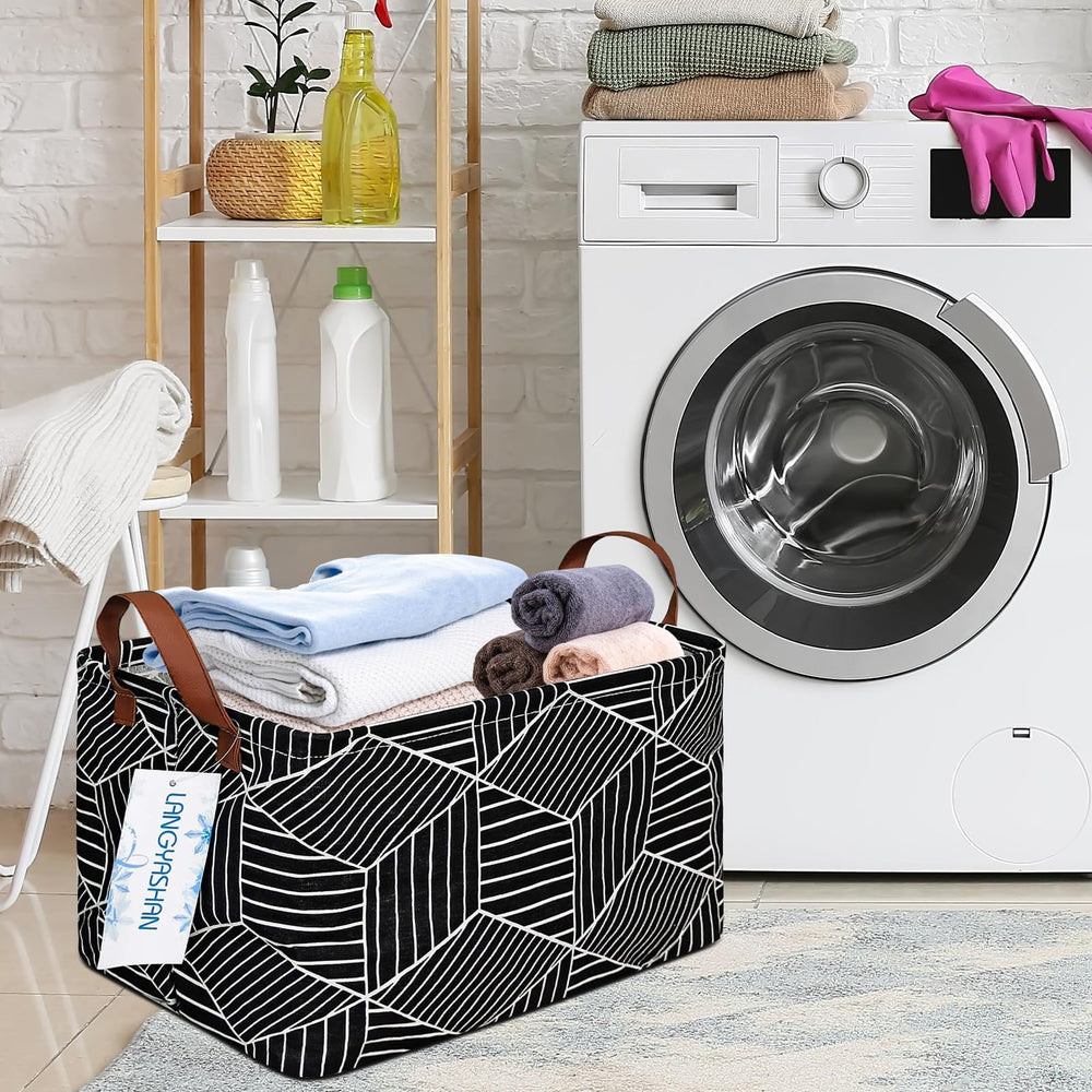 LANGYASHAN nursery storage bin handy for toys and towels.