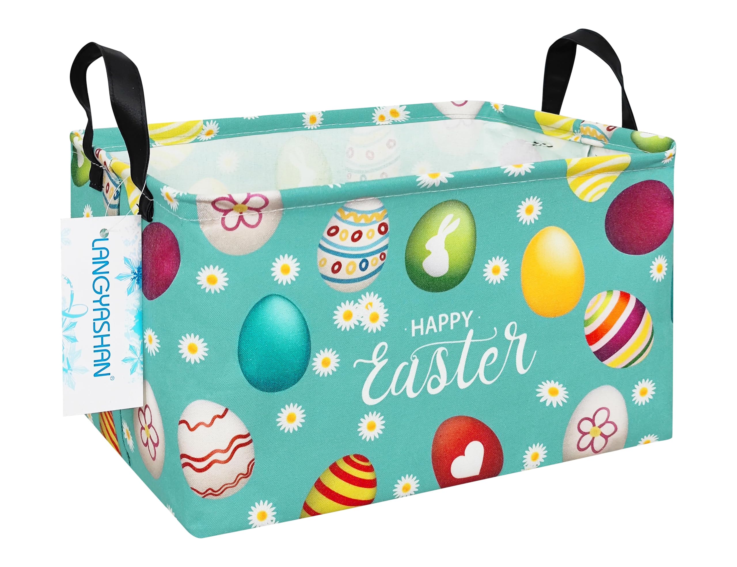 Langyashan rectangular storage bin with stand-up front view for organized living