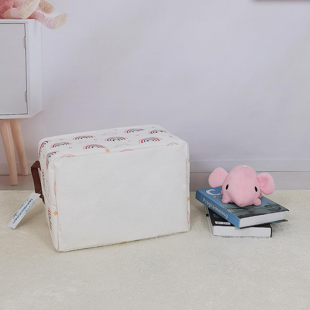 LANGYASHAN Rectangular Storage Bin has thick handles for easy carrying